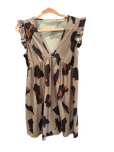 Load image into Gallery viewer, V-neck Leopard Dress with Ruffle Sleeve
