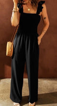 Load image into Gallery viewer, Black Ruffle Sleeve Jumpsuit
