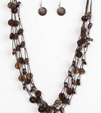 Load image into Gallery viewer, Brown Necklace &amp; Earrings Set
