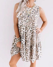 Load image into Gallery viewer, Annie Sleeveless Leopard Print Dress
