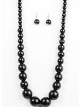 Load image into Gallery viewer, Black Beads Necklace &amp; Earrings Set

