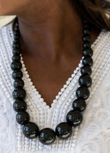 Load image into Gallery viewer, Black Beads Necklace &amp; Earrings Set
